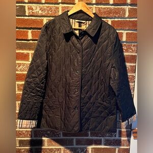 Burberry Black Quilted Utility/Barn Jacket - circa 2k-
